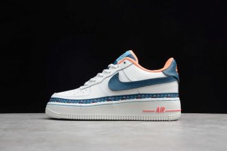 2019 Air Force 1 Low Swoosh Chain White / Blue / Yellow - CK9708-100