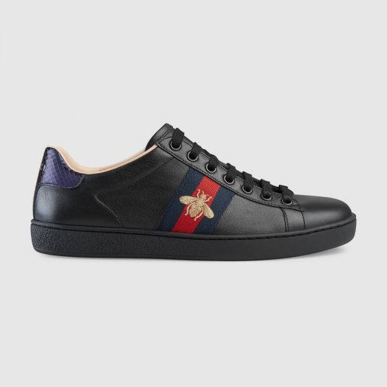 Gucci Ace Embroidered Bee (Black) - Click Image to Close