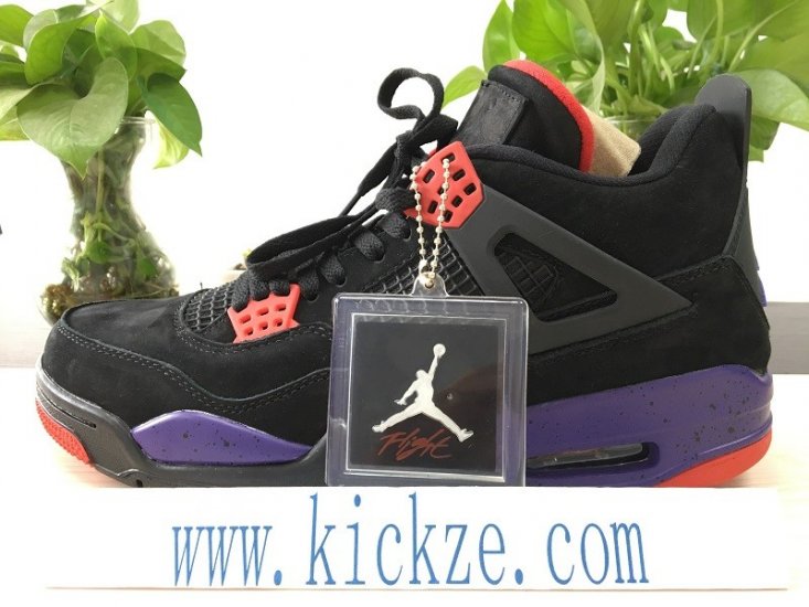 Air Jordan 4 Retro NRG BLACK/COURT PURPLE mens AQ3816-065 - Click Image to Close