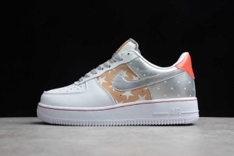 2019 Air Force 1 Low Stars White / Gold / Silver Metallic - CT3437-100