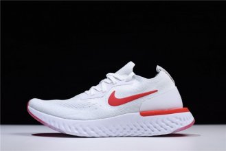 nike epic react flyknit white red AQ0067-800