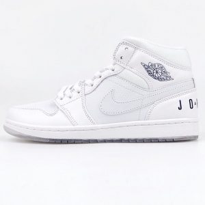 Air Jordan 1 Mid Pure White - Click Image to Close